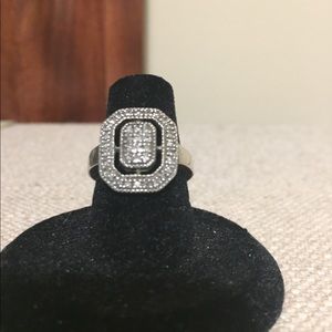 Genuine Diamond Sterling Silver Ring from QVC